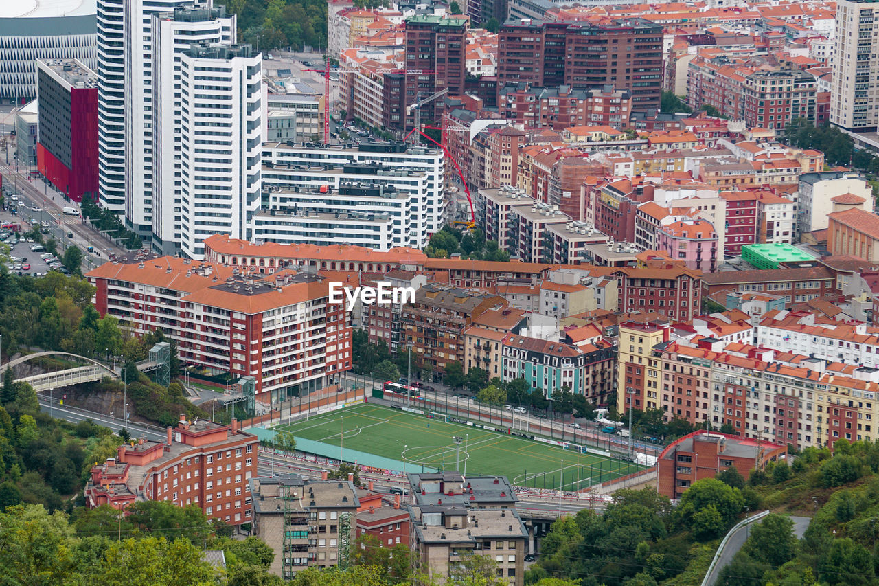 high angle view of cityscape