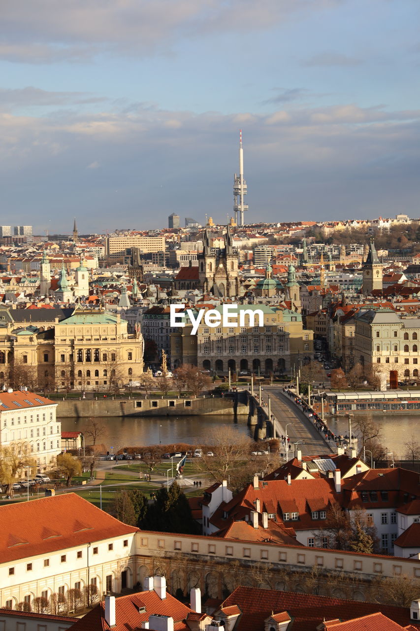 Prague sunset view zizkov 