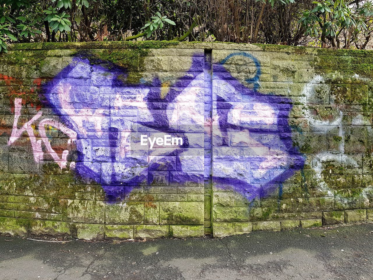 GRAFFITI ON WALL WITH TEXT