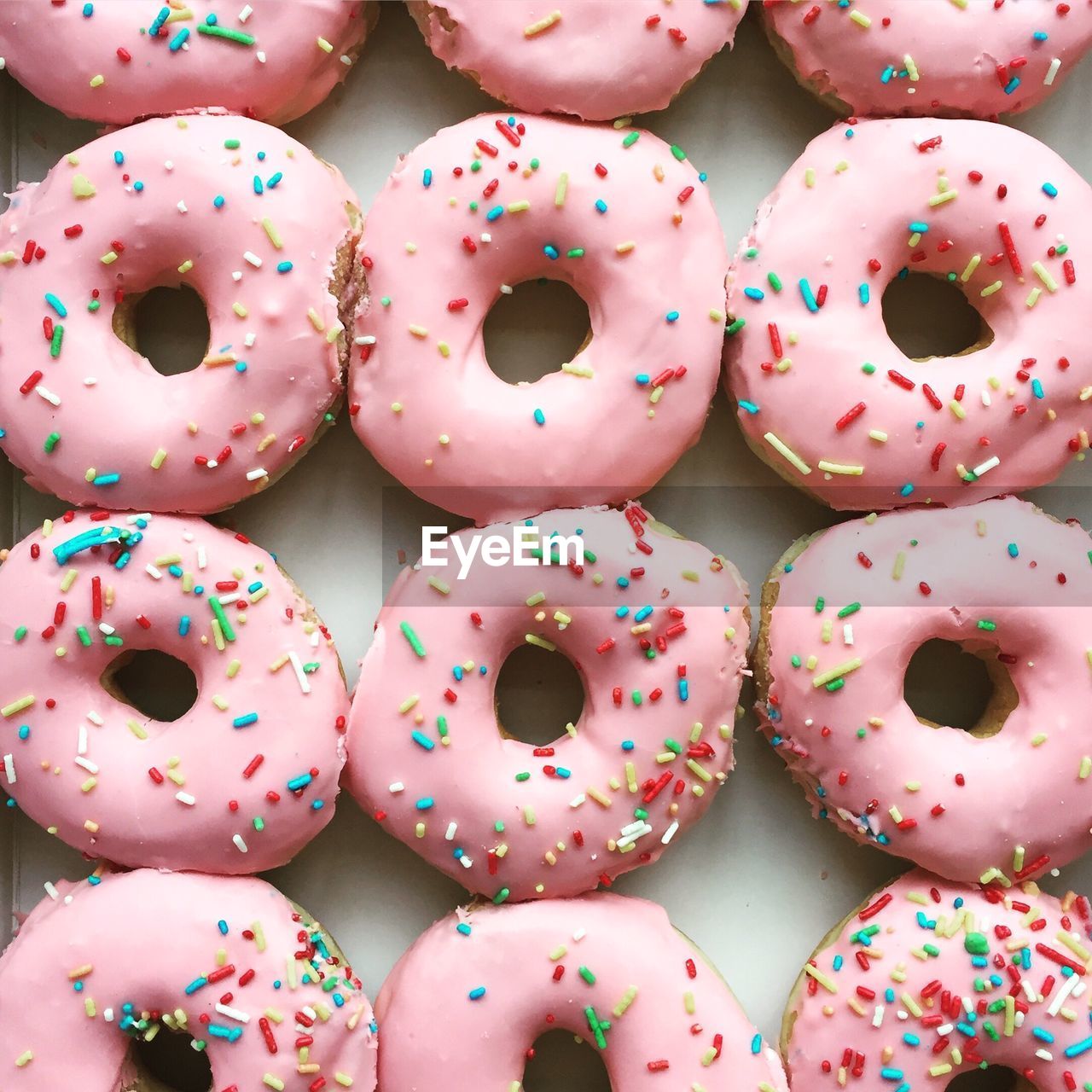 Full frame shot of donuts 