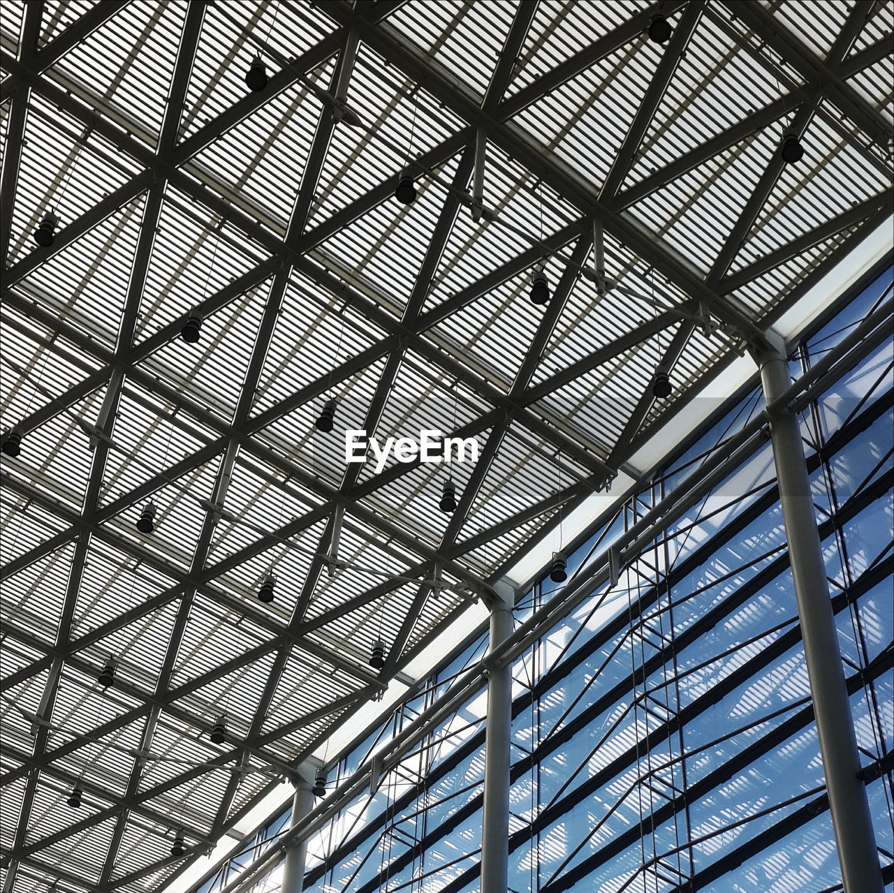 Low angle view of ceiling in modern building