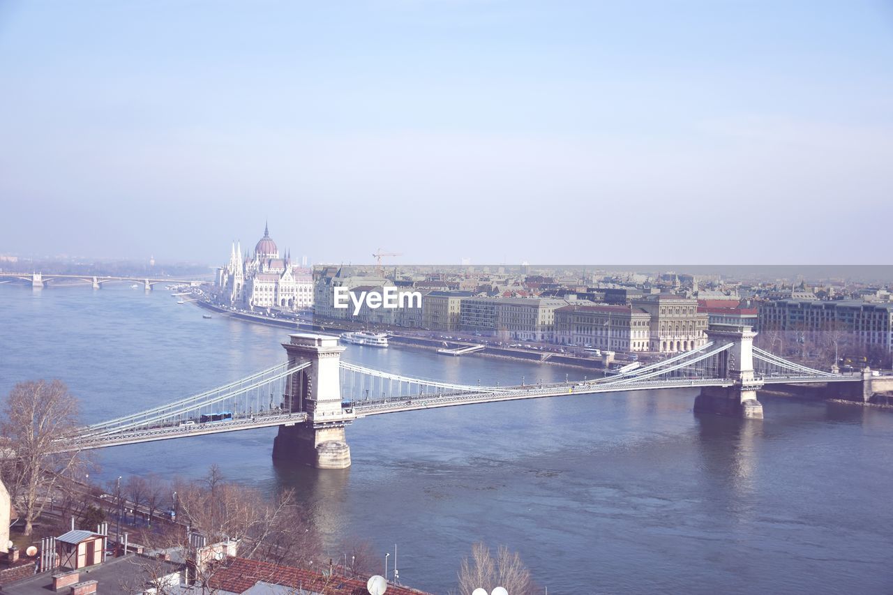 View over the danube from budapest castle