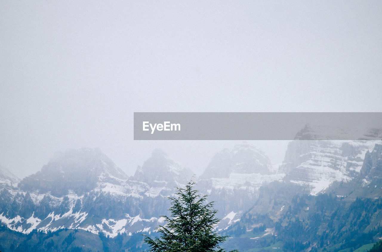 SCENIC VIEW OF MOUNTAINS AGAINST CLEAR SKY