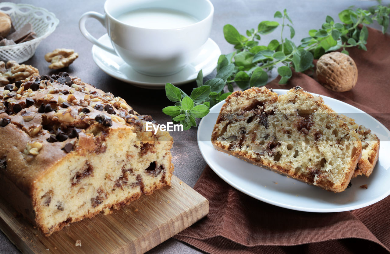 Chocolate chip walnut bread.