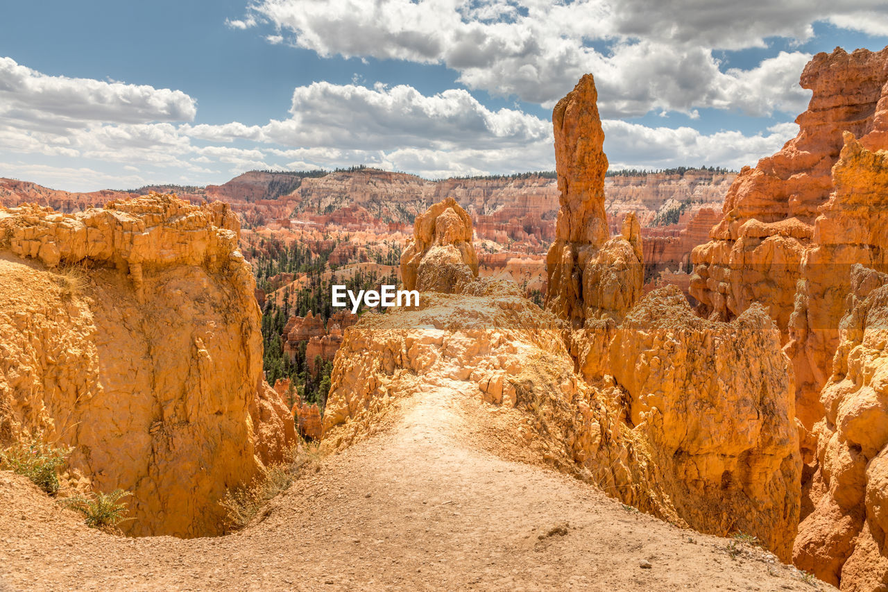 Framed view over the amphitheater at bryce canyon, utah usa