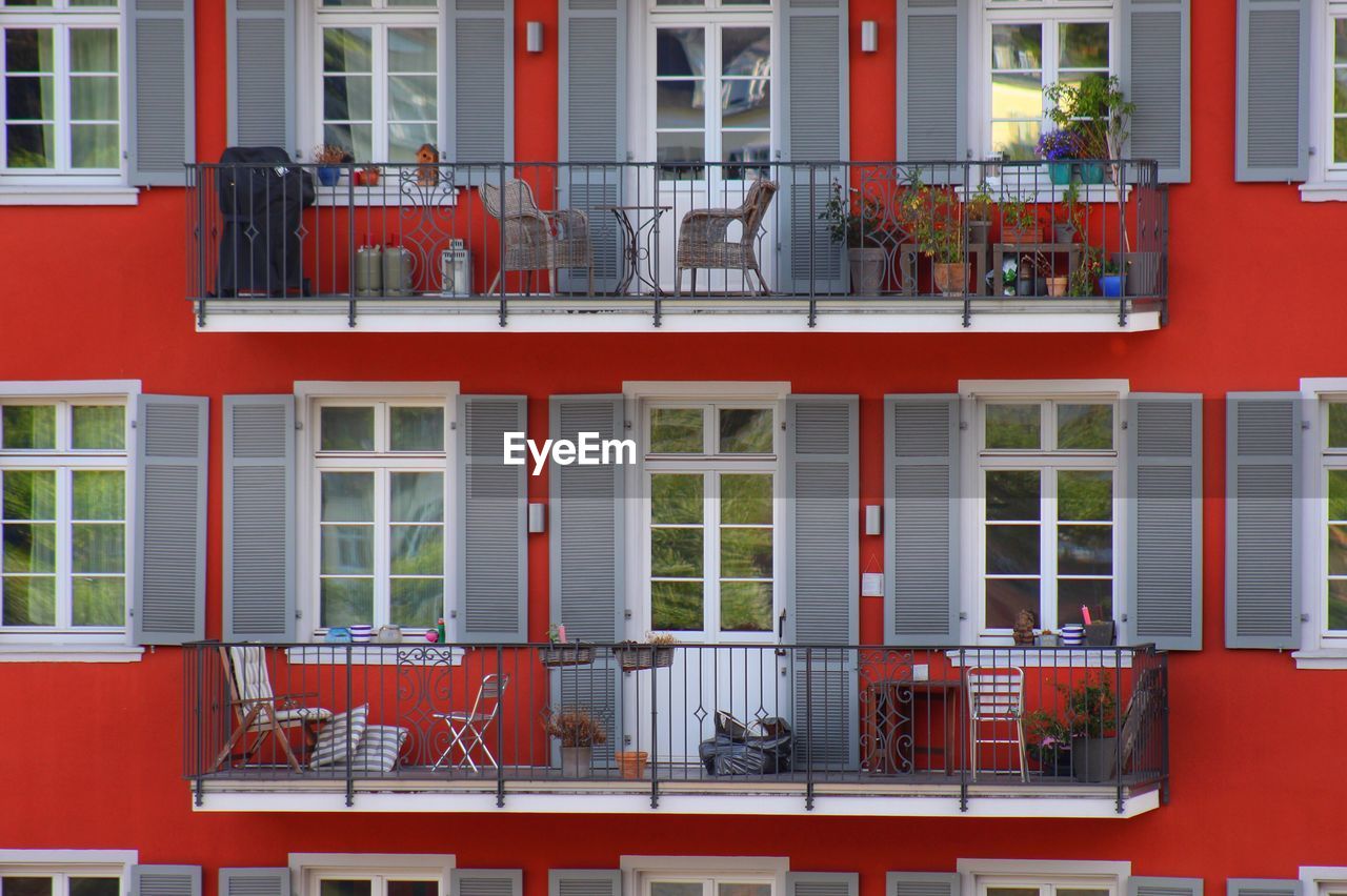 Red residential building