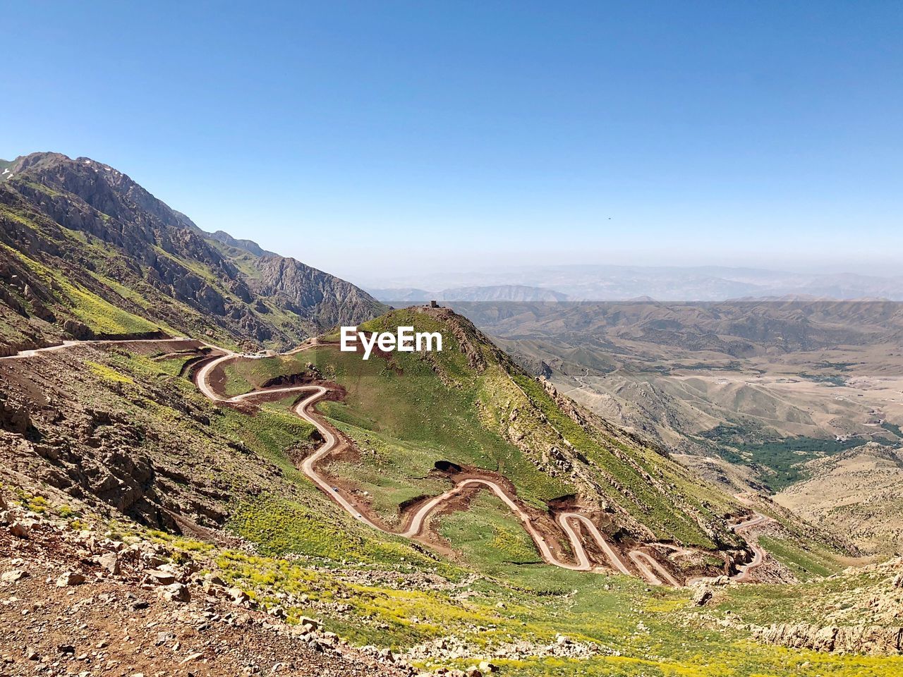 Scenic view of landscape against clear sky