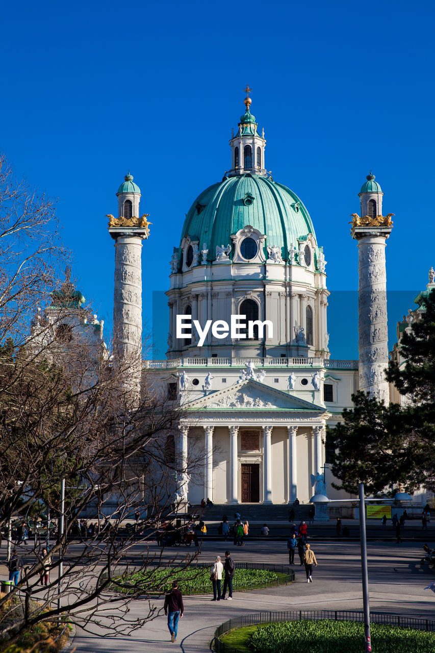 Saint charles church located on the south side of karlsplatz in vienna built on 1737