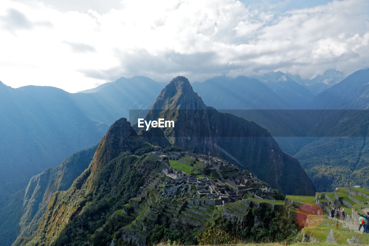 Scenic view of machu pichu against sky