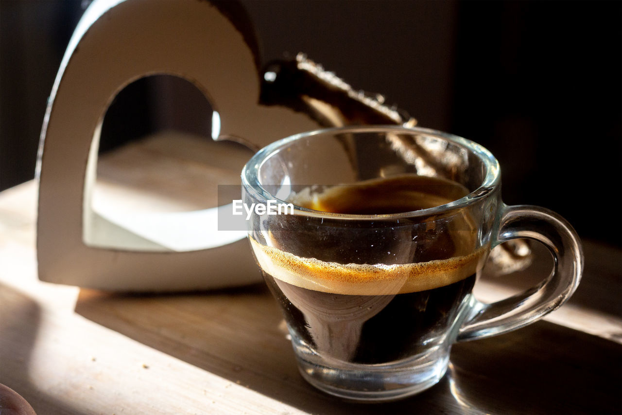 food and drink, drink, coffee, refreshment, mug, cup, coffee cup, indoors, table, hot drink, tea, close-up, cafe, glass, still life, household equipment, no people, food, drinking glass, freshness