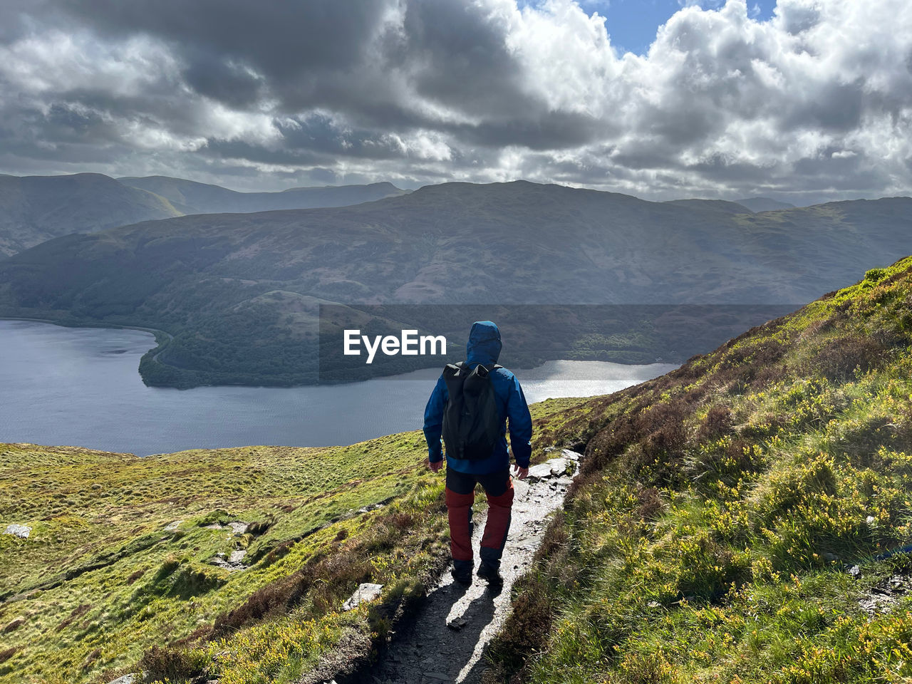 Dismounting ben lomond, scotland 