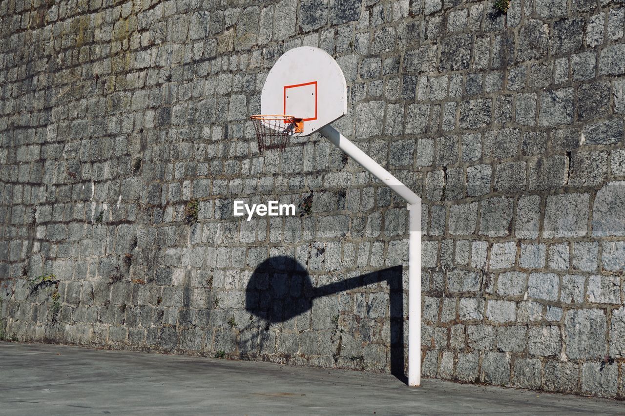 Old basket on the street, street basket in bilbao city spain