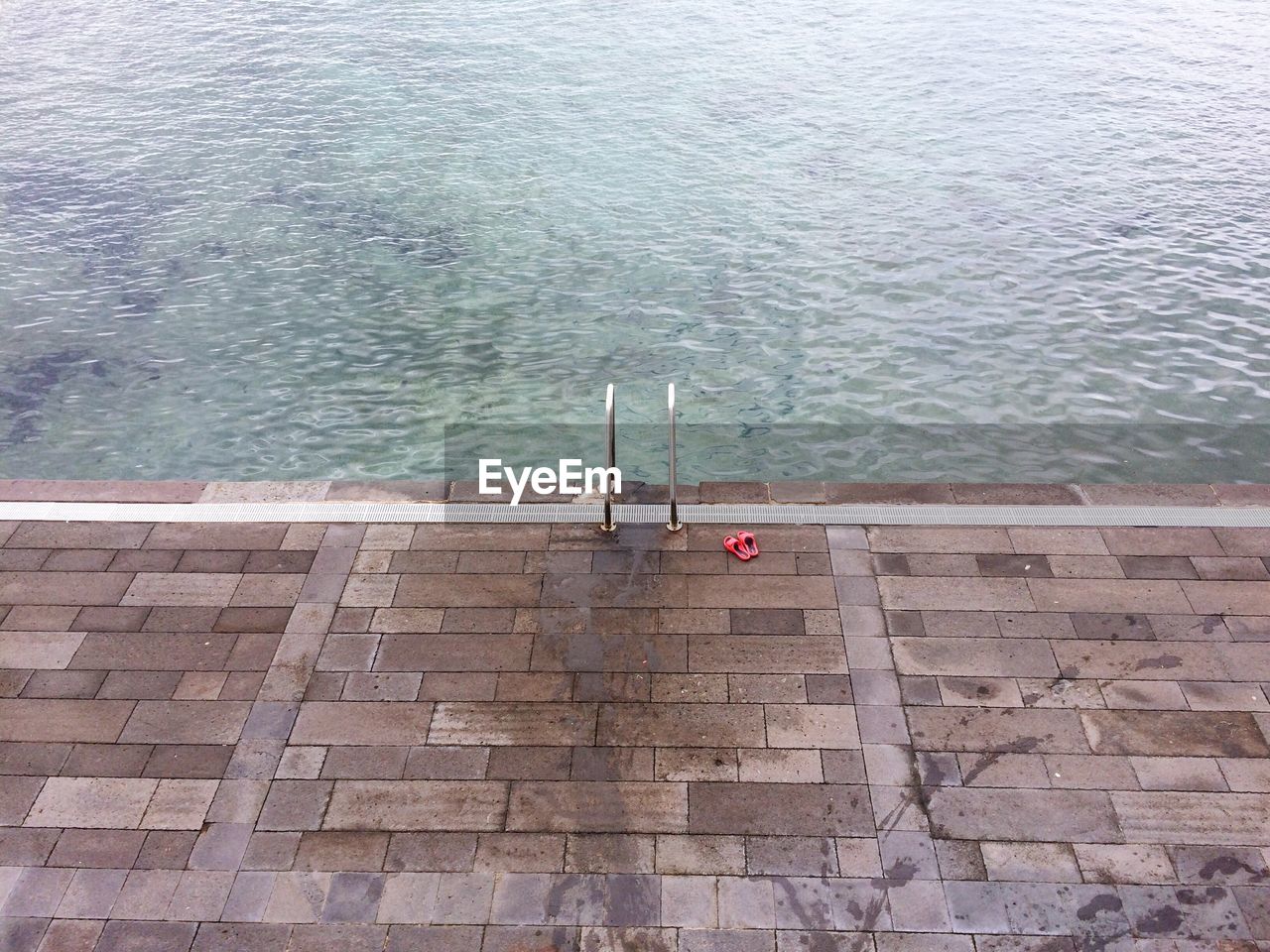High angle view of swimming pool