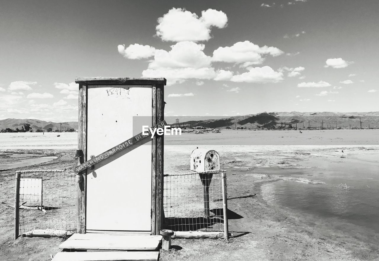 LIFEGUARD HUT ON FIELD DURING WINTER