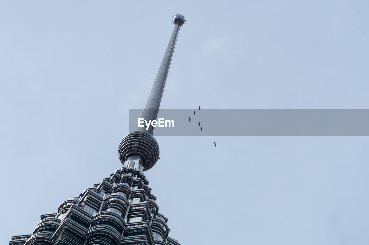 Low angle view of built structure against clear sky