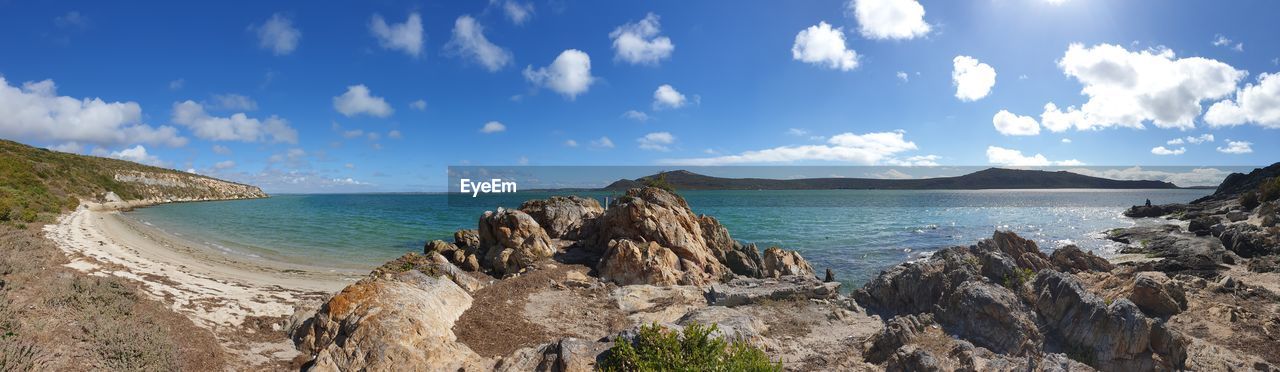 Panoramic view of sea against sky