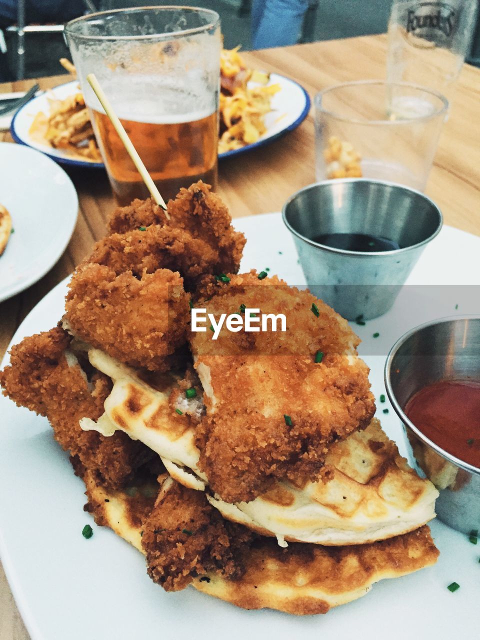 CLOSE-UP OF FOOD SERVED IN PLATE ON TABLE