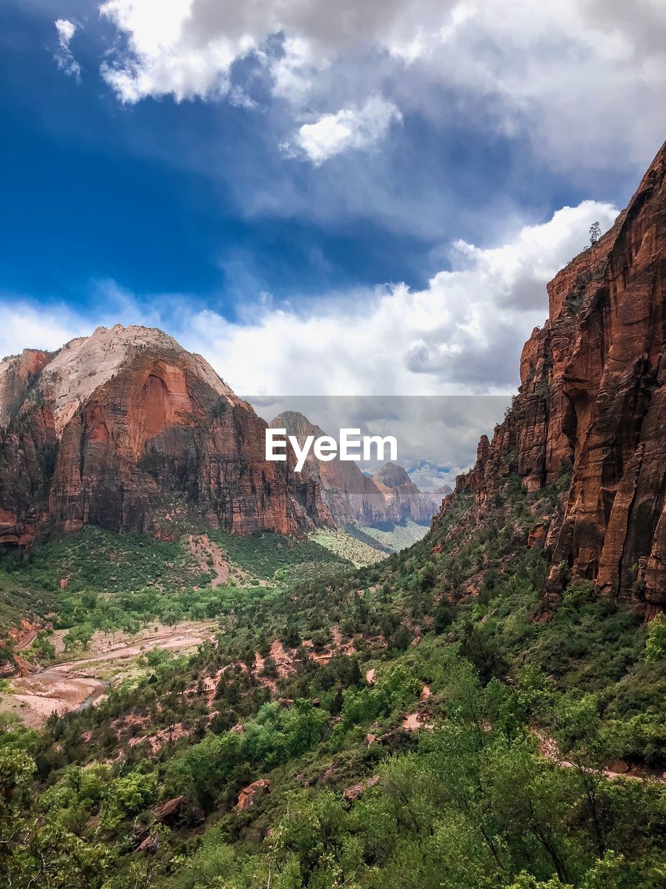 Scenic view of rocky mountains against sky
