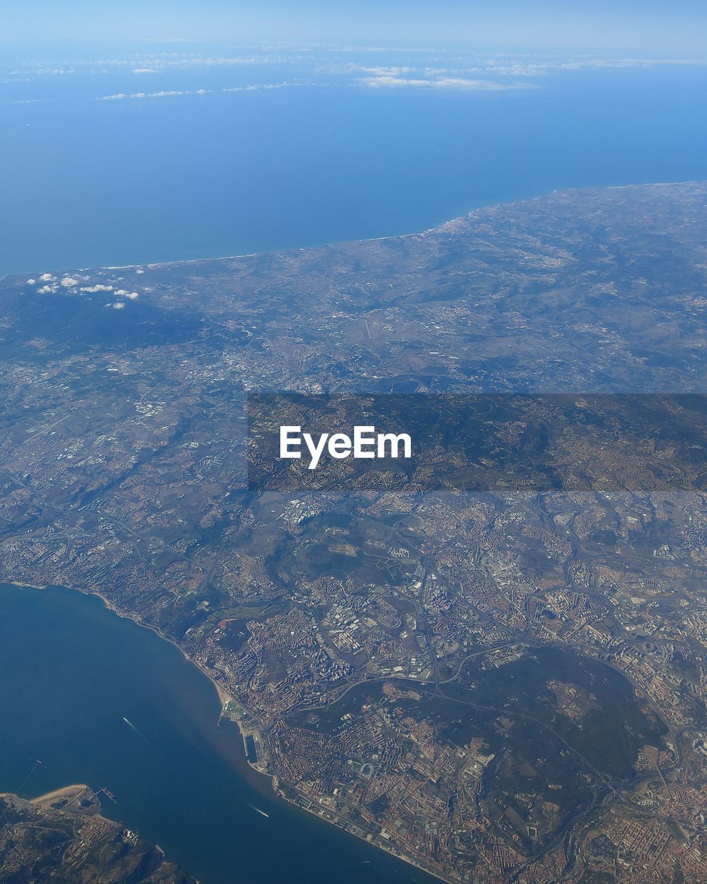 AERIAL VIEW OF SEA AND LAND
