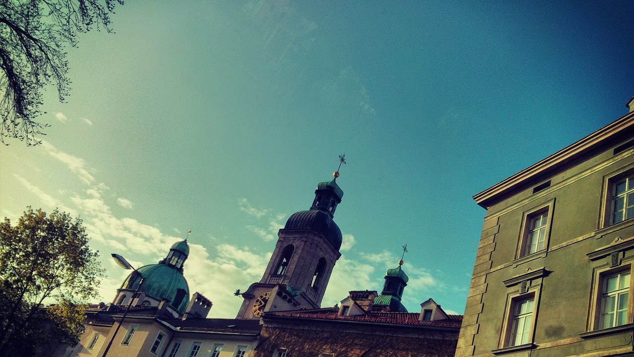 Low angle view of church against sky