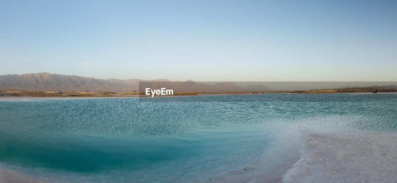 SCENIC VIEW OF BEACH AGAINST CLEAR SKY