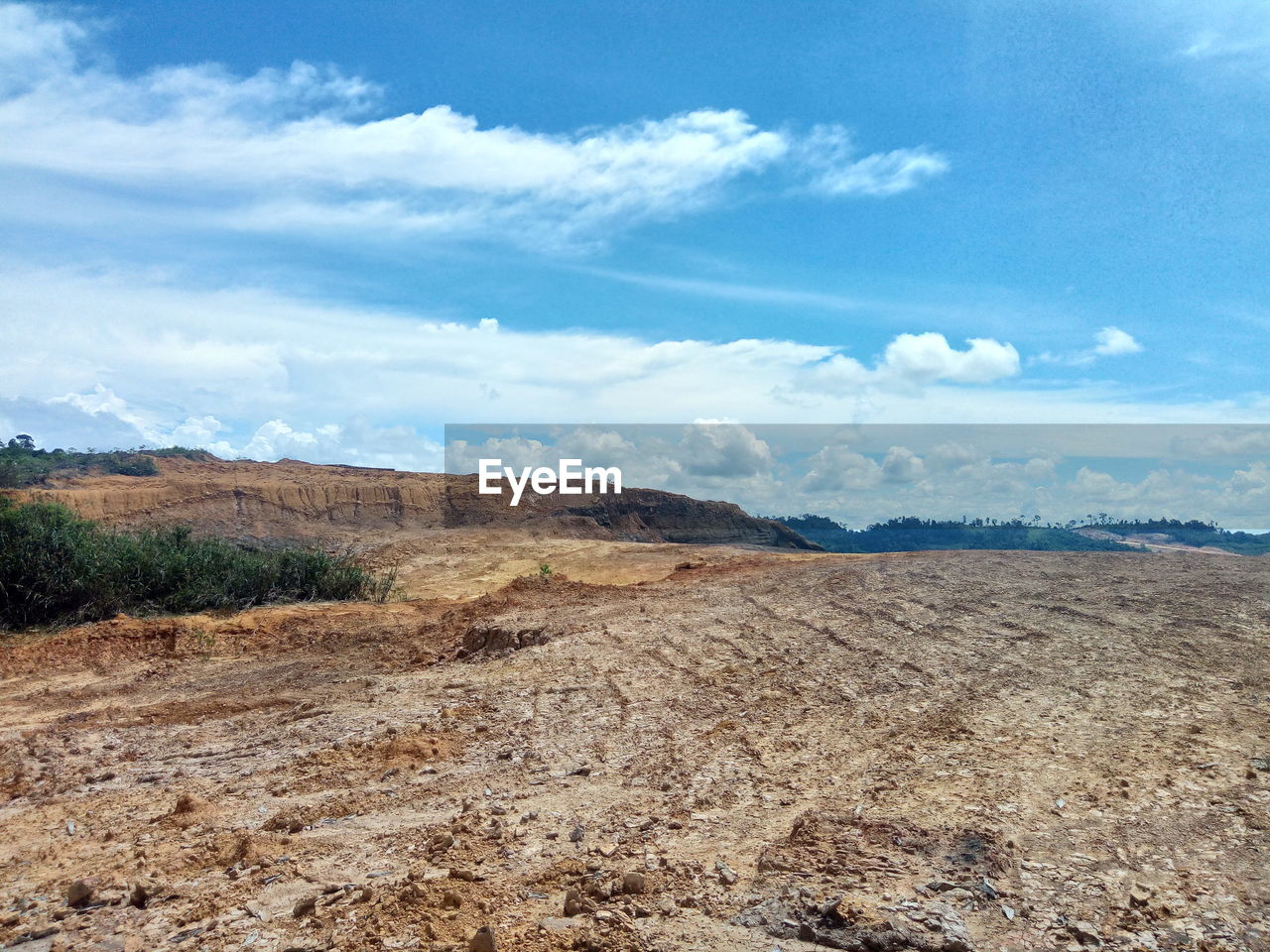 Scenic view of desert against sky