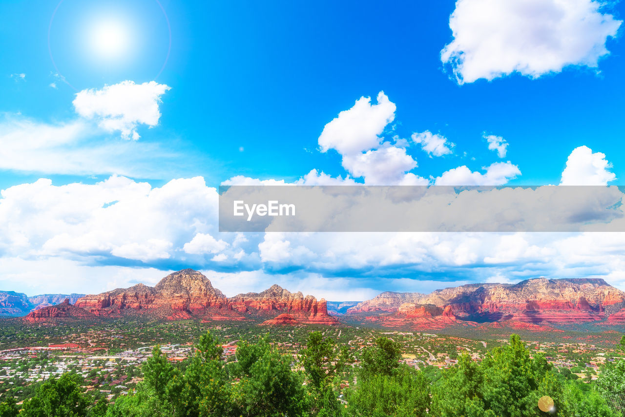 View of landscape against cloudy sky