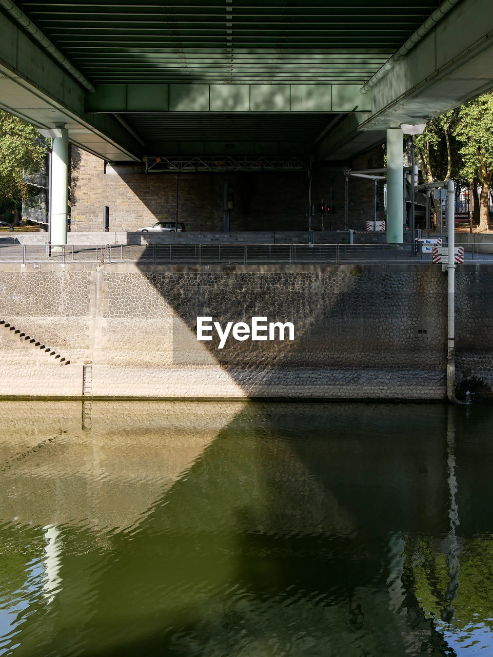 Bridge over river in city