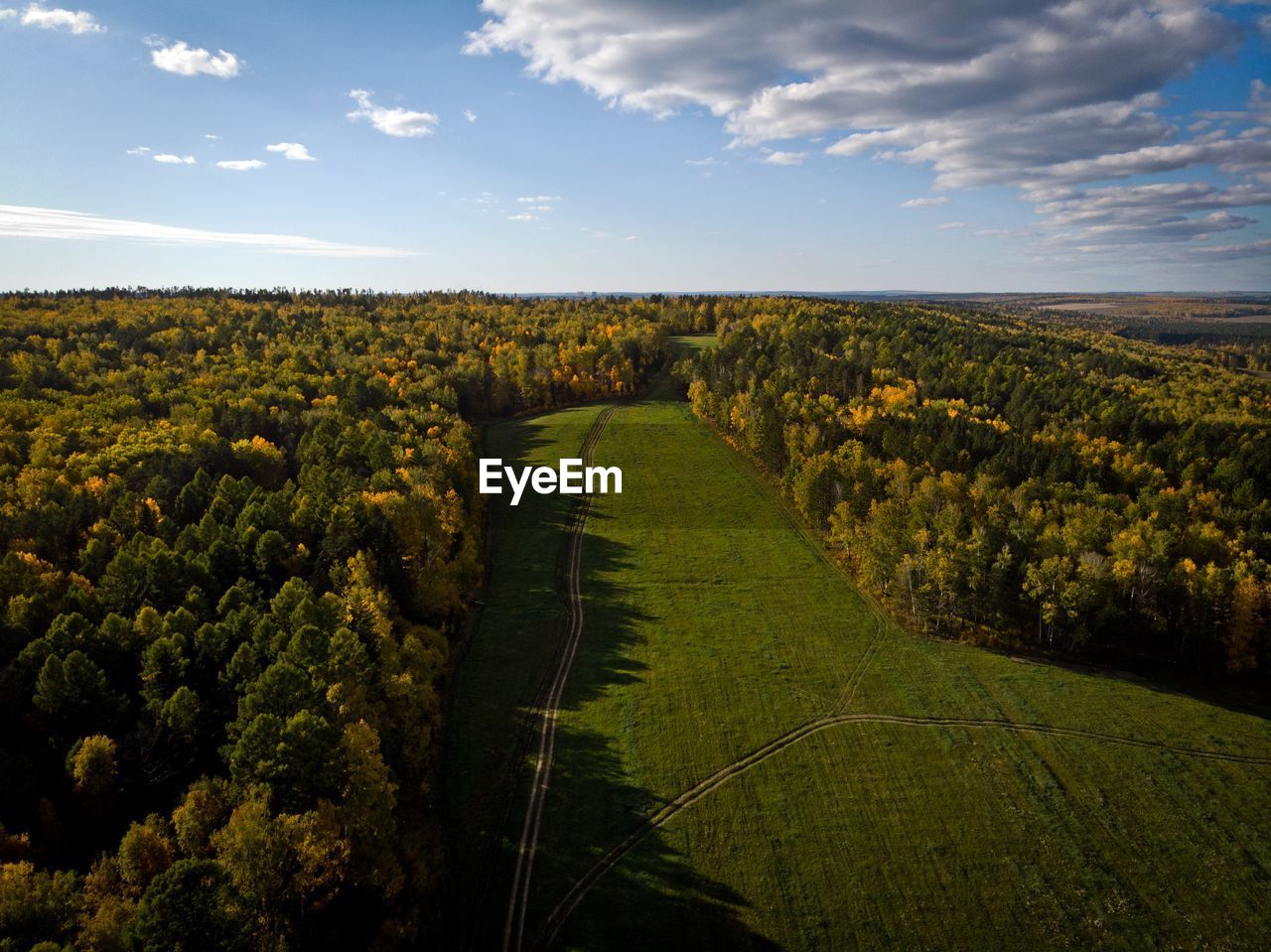 SCENIC VIEW OF FARM AGAINST SKY