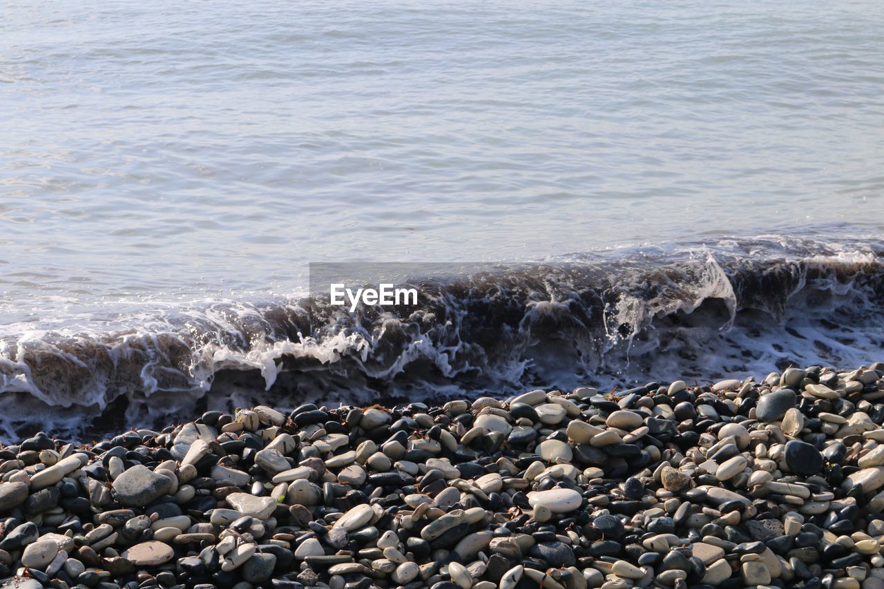 Pebbles on beach