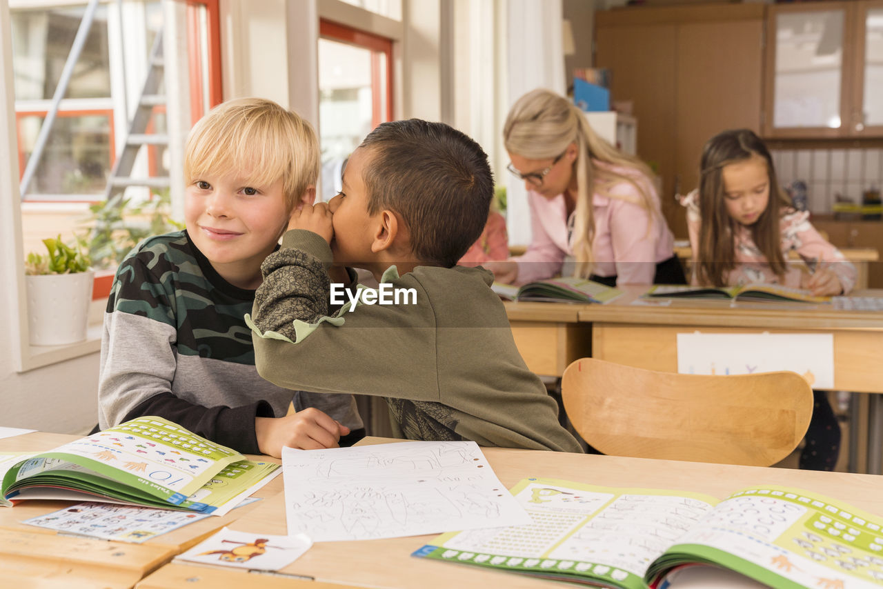 Boys in classroom