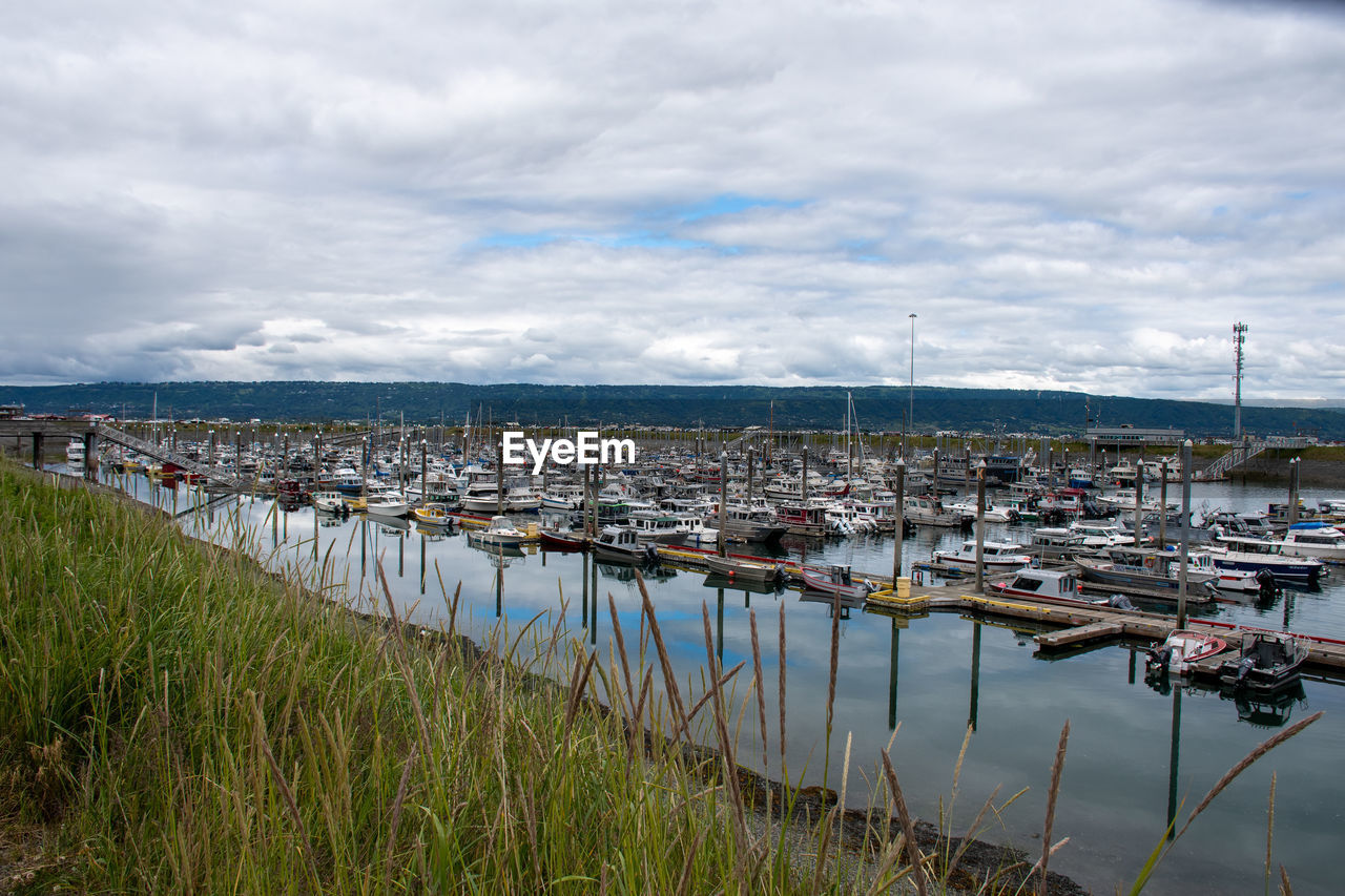 Scenic view of  harbor