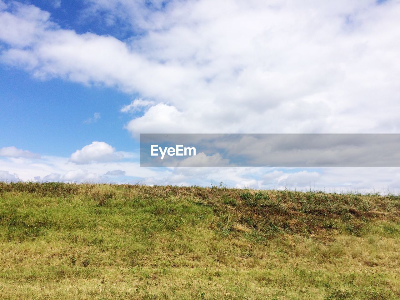 Field against cloudy sky