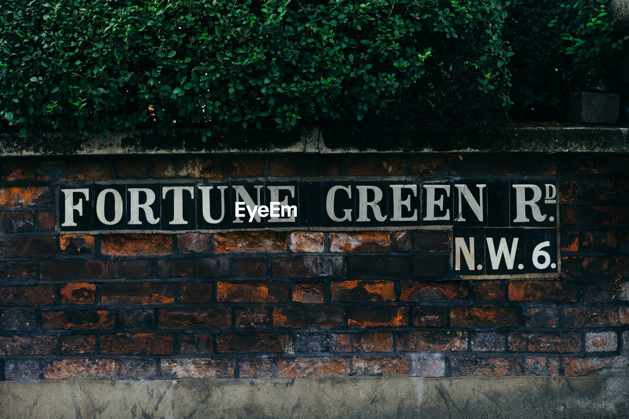 TEXT ON WALL BY TREES