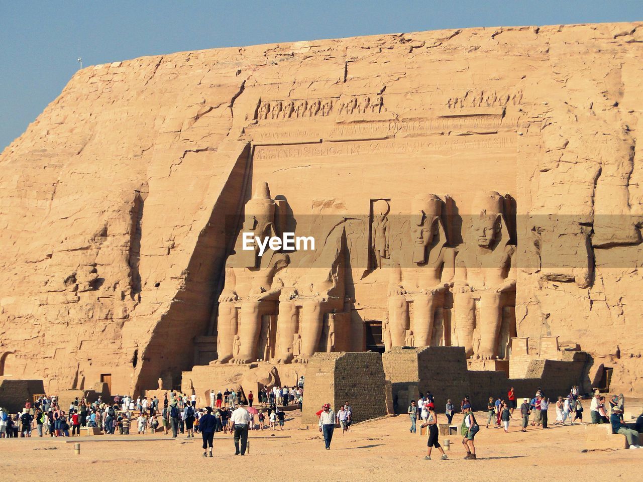 Tourists at great temple of ramesses