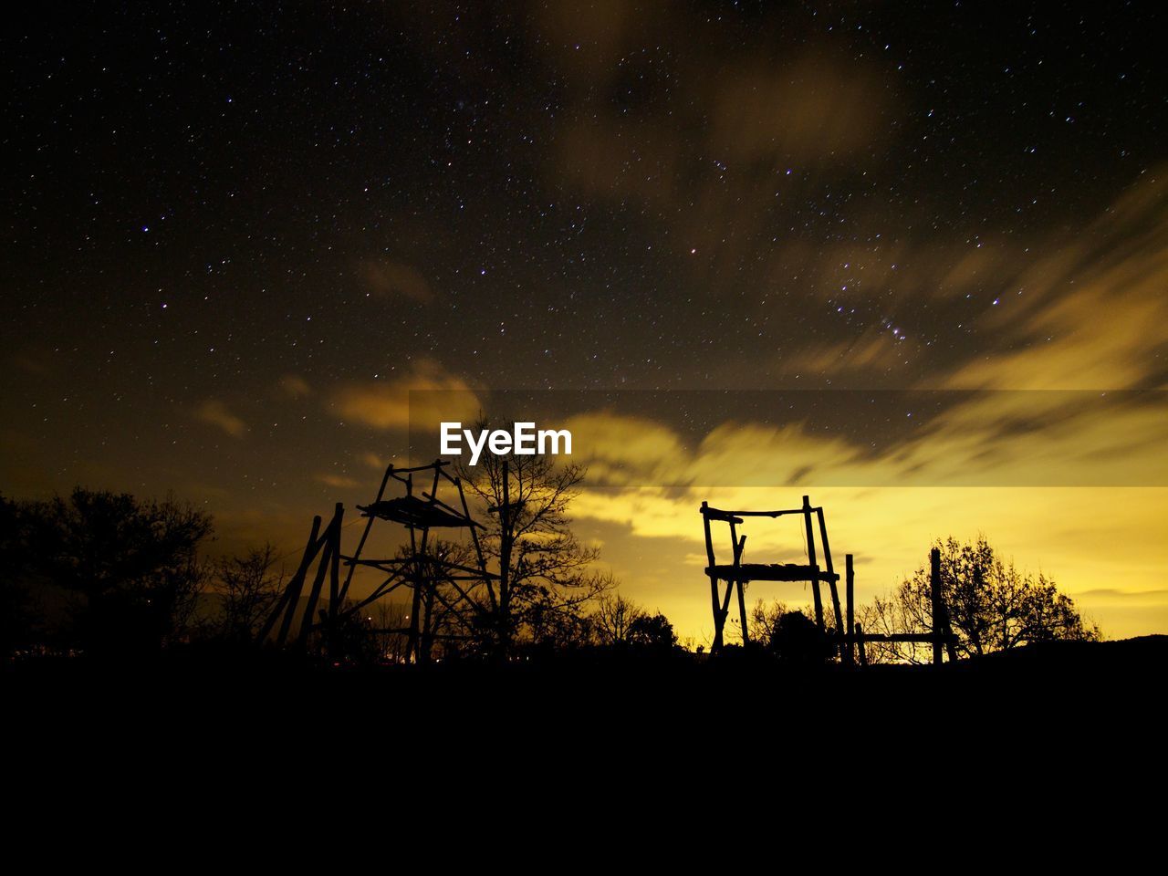 LOW ANGLE VIEW OF SILHOUETTE TREES AGAINST SKY