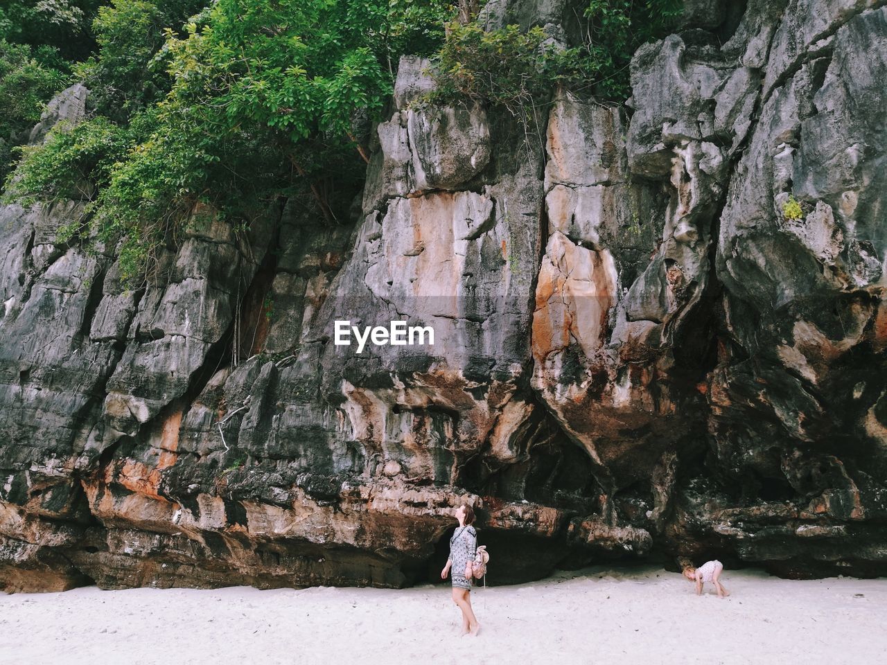 Mother with daughter at beach