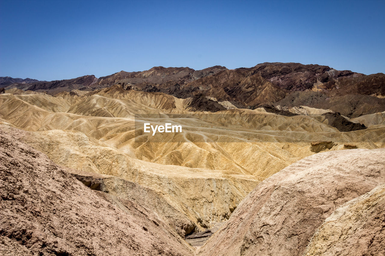 Scenic view of mountain against clear sky