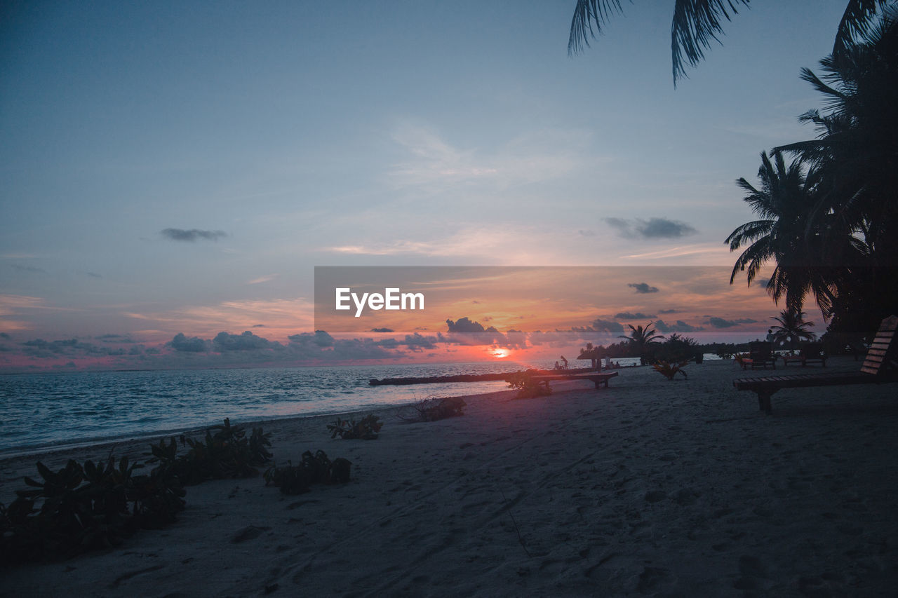 SCENIC VIEW OF SEA DURING SUNSET