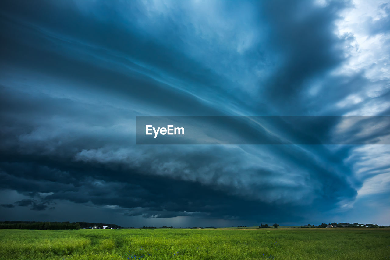 SCENIC VIEW OF FIELD AGAINST CLOUDY SKY