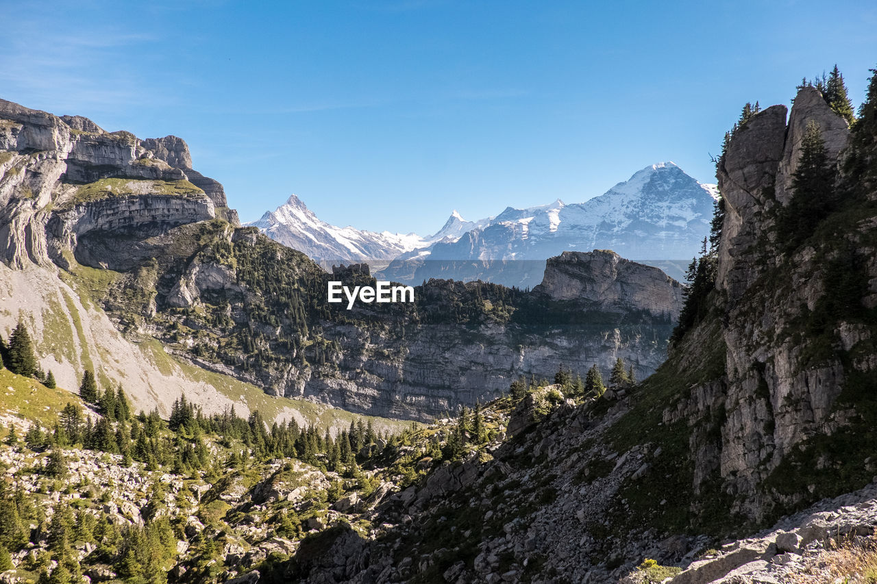 Panoramic view of snowcapped mountains