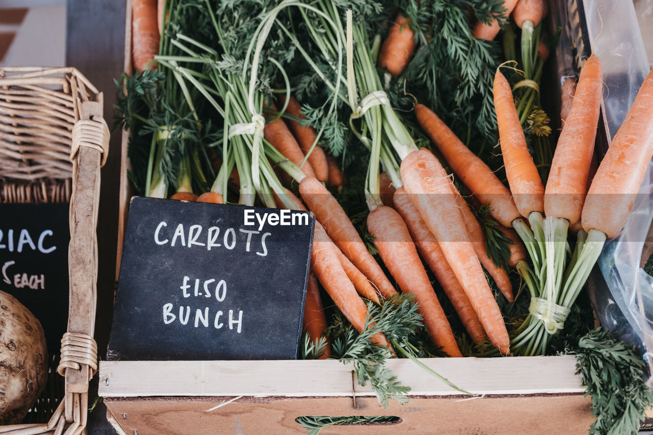 Carrots for sale