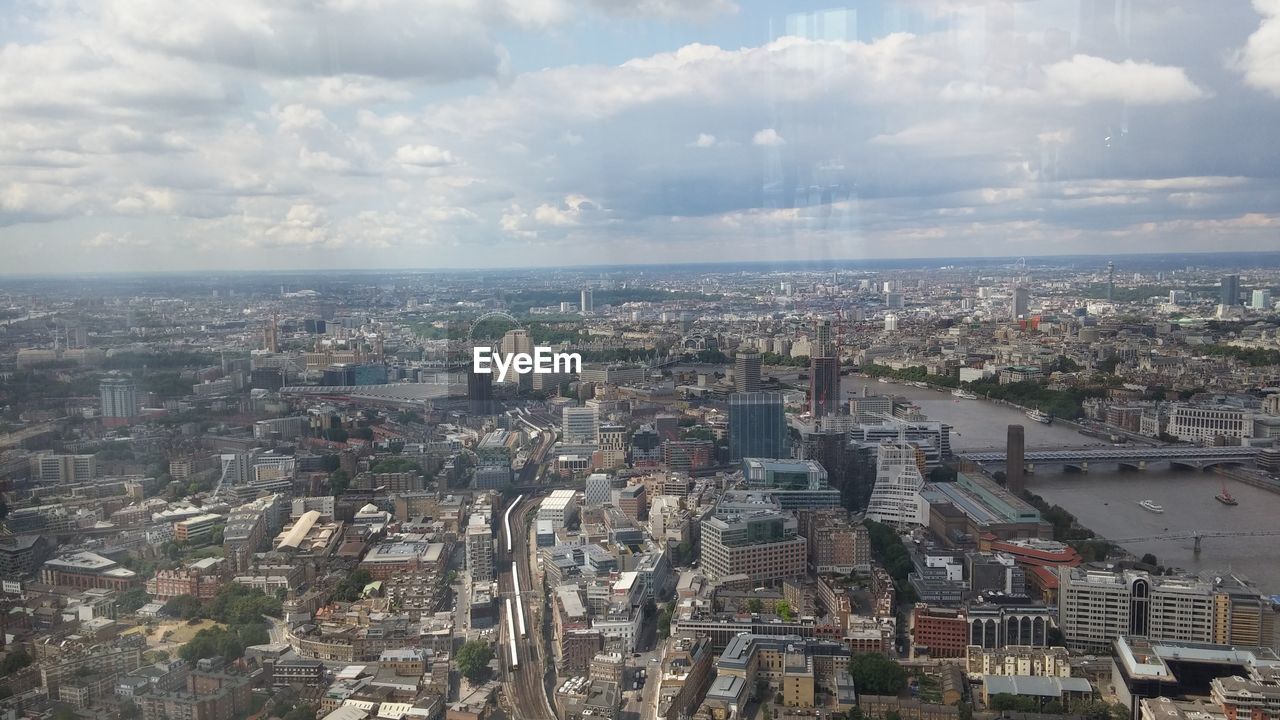 AERIAL VIEW OF CLOUDY SKY