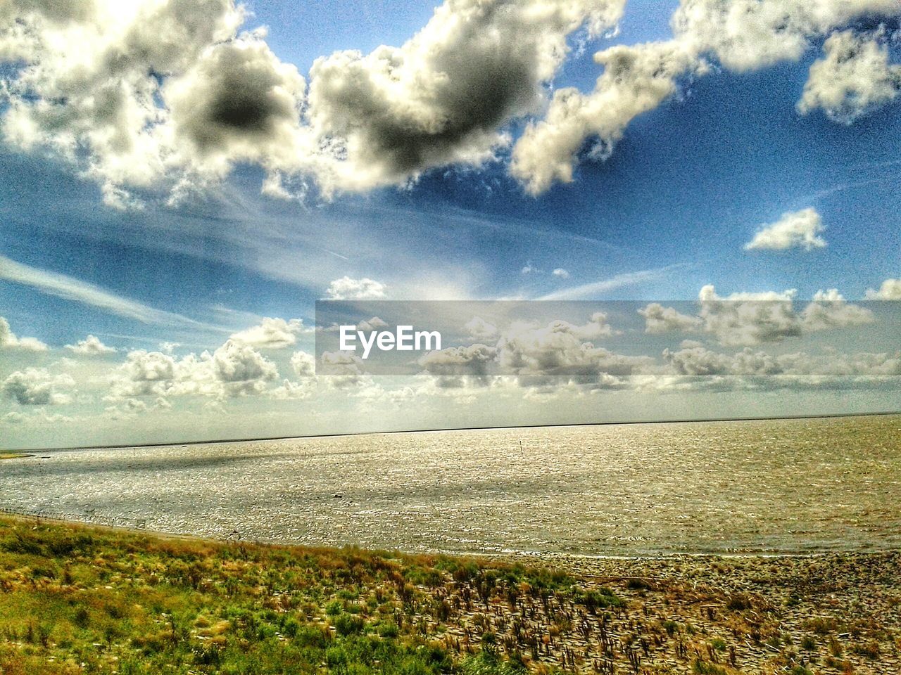 VIEW OF SEA AGAINST CLOUDY SKY