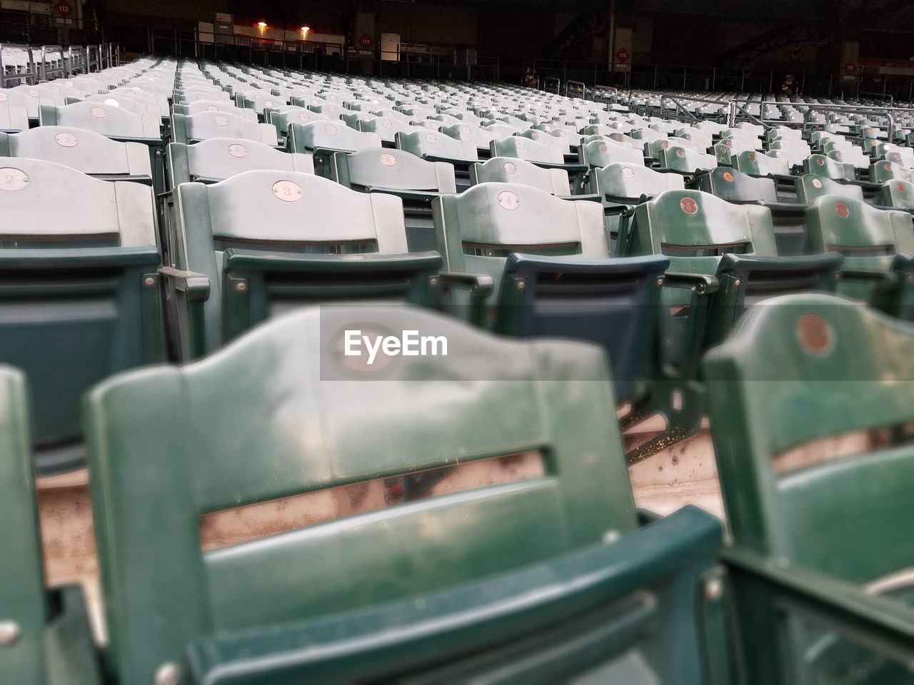 Empty chairs in theatre