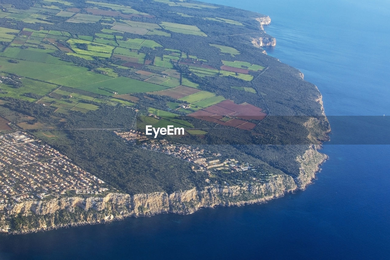 AERIAL VIEW OF SEA AND LANDSCAPE