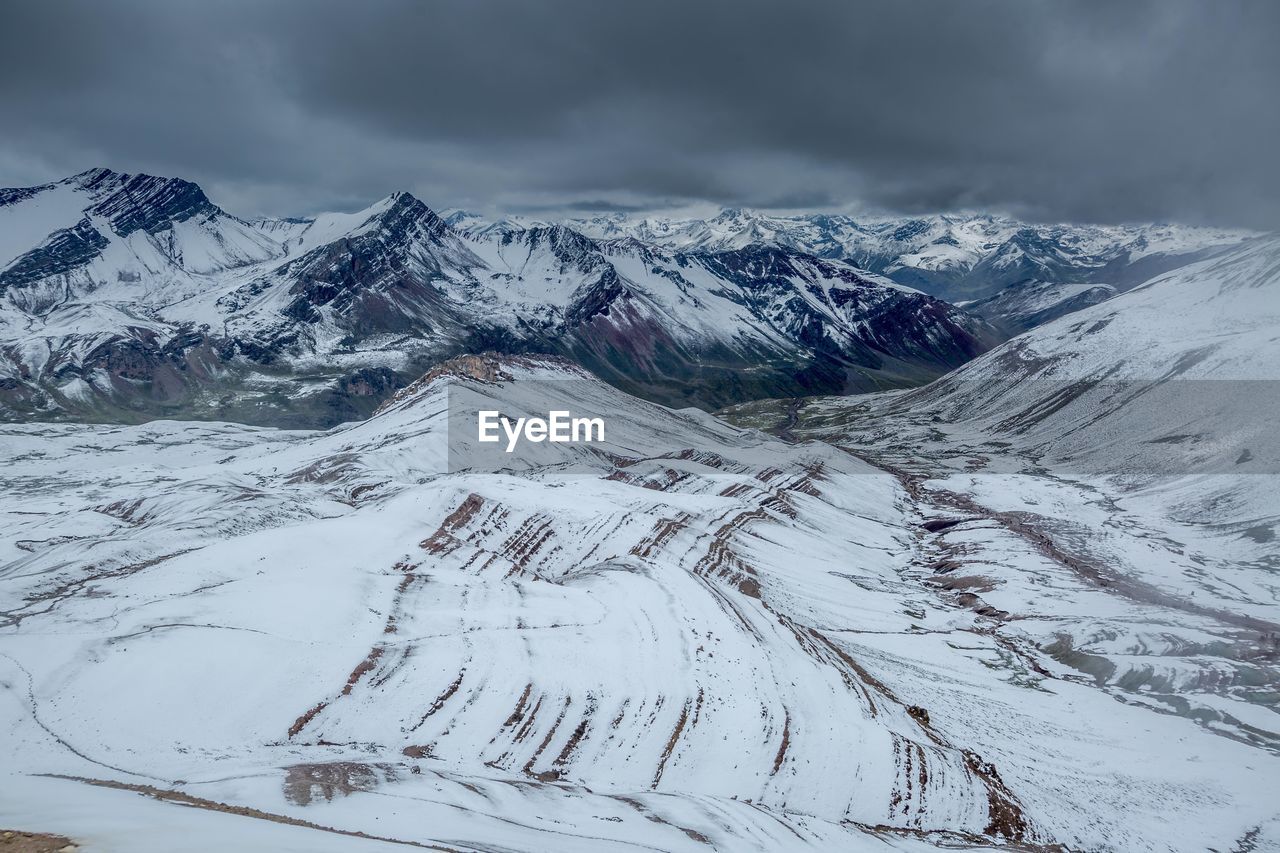 Snow covered mountain against sky