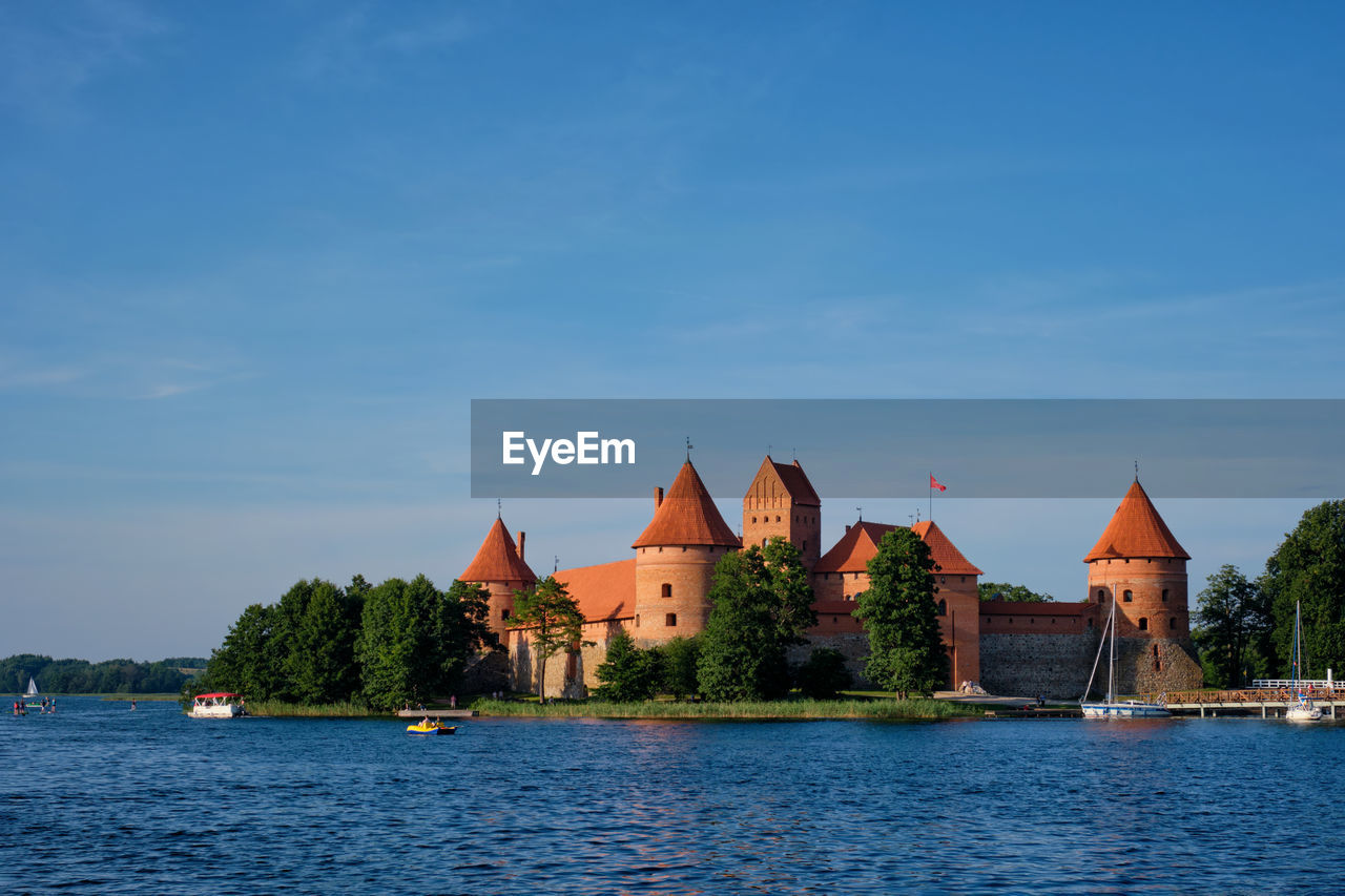 Trakai island castle in lake galve, lithuania