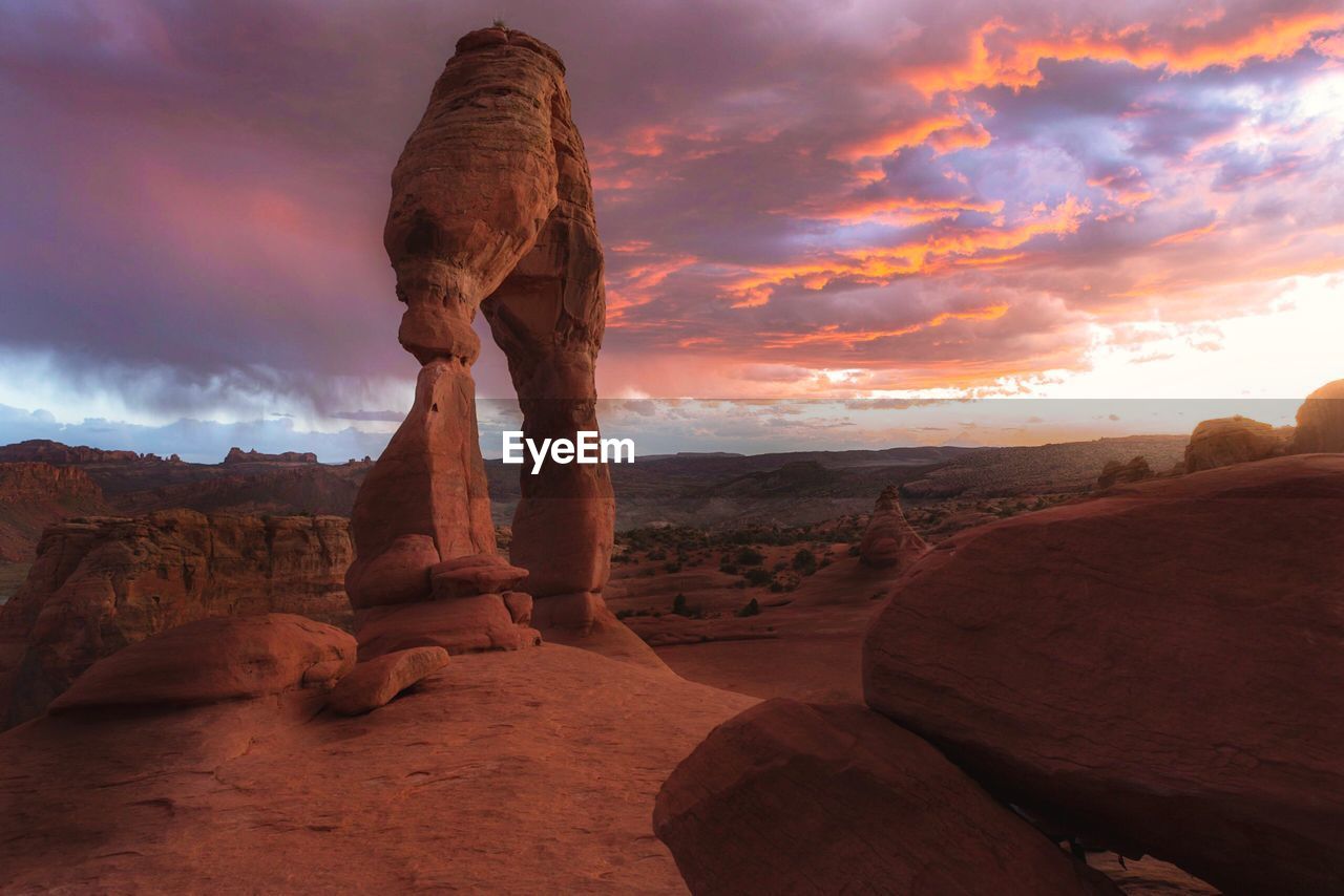 ROCK FORMATIONS AGAINST SKY