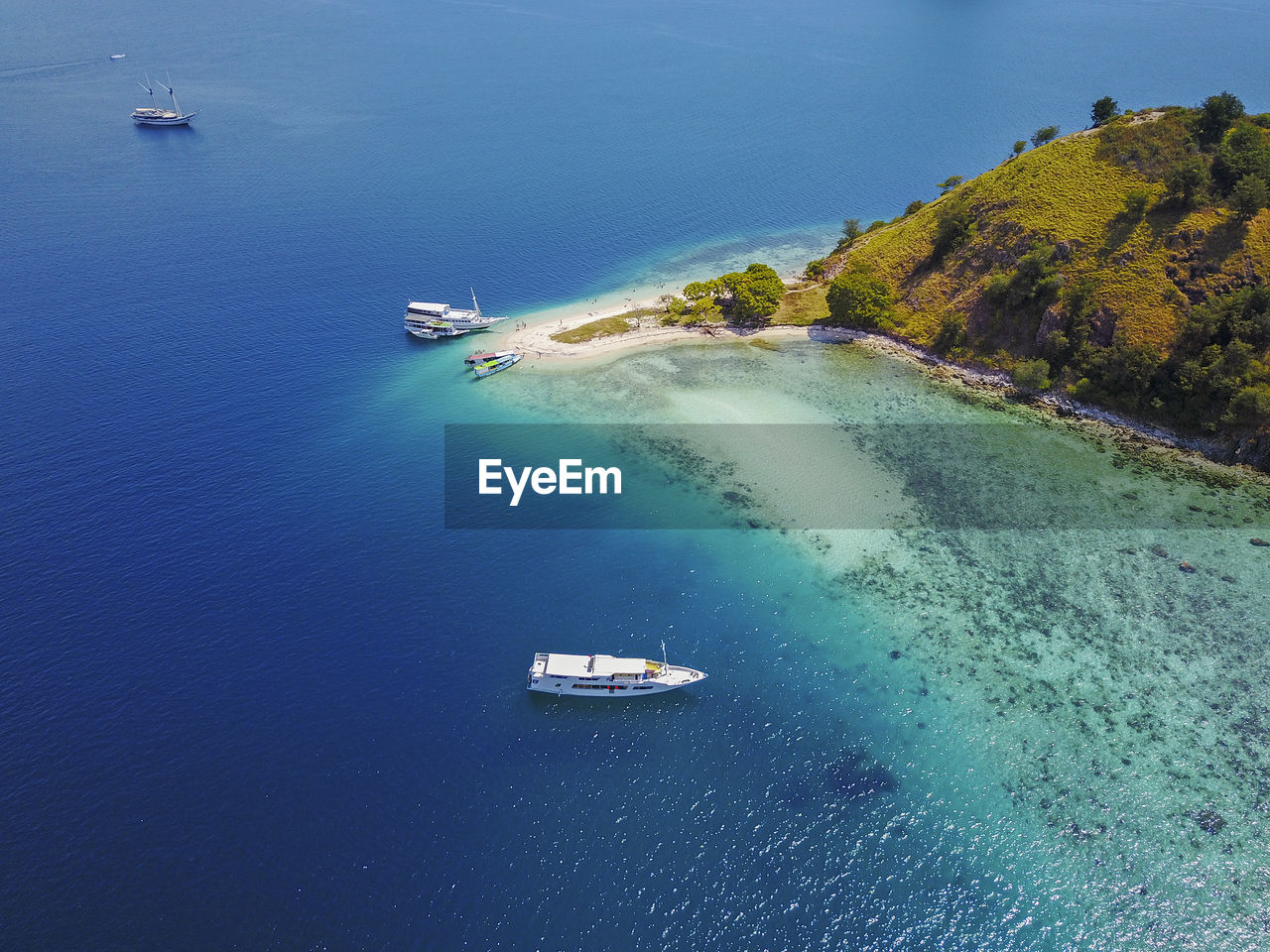 High angle view of sea shore